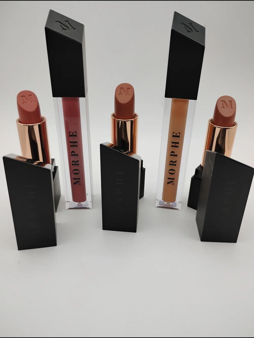 Morphe Neutral Cream & Mauve Lipstick & Matching Lip Gloss Sets